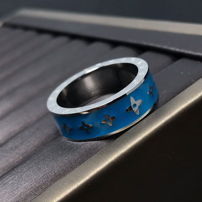 18K Louis Vuitton Ceramic Set of Two Rings