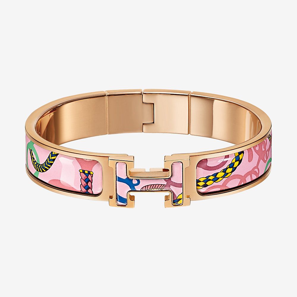 18K Clic Hermes Panoplie Equestre Pink Bracelet