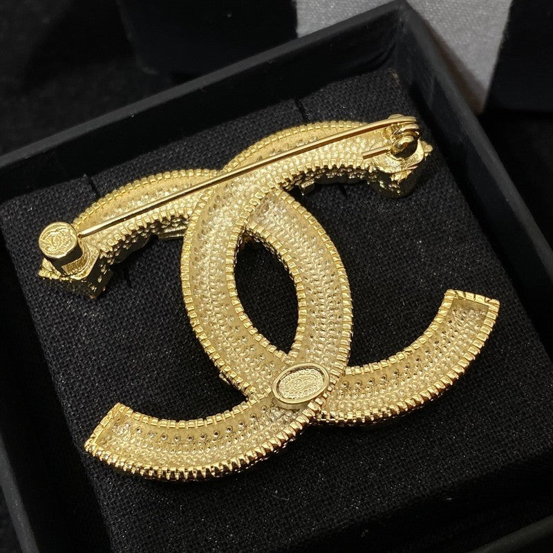 18K  Chanel Diamond Gold Brooch