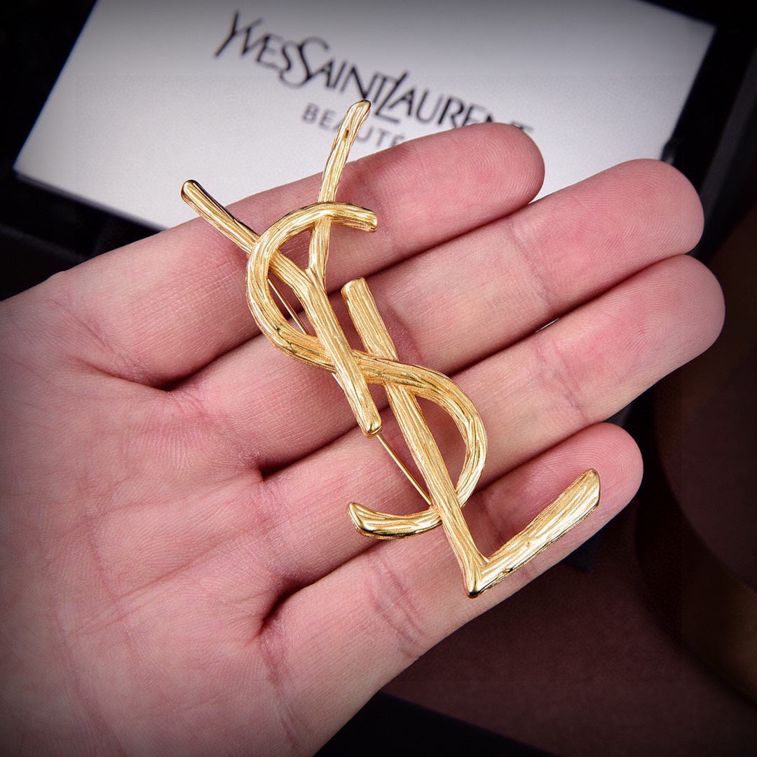 18K YSL Vintage Brooch