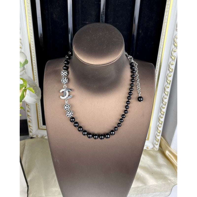 18K  Chanel 24C Black Diamond Necklace