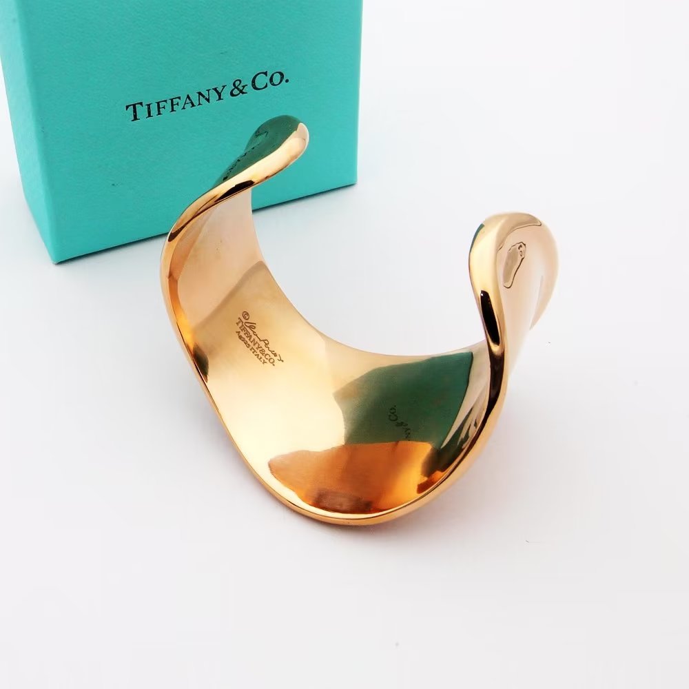 18K Tiffany Elsa Peretti Small Bone Cuff Bracelet